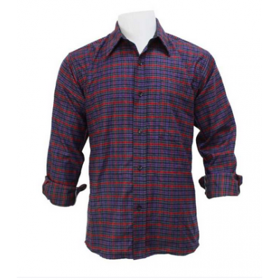 Winter Casual Checked Woolen Shirt For Men